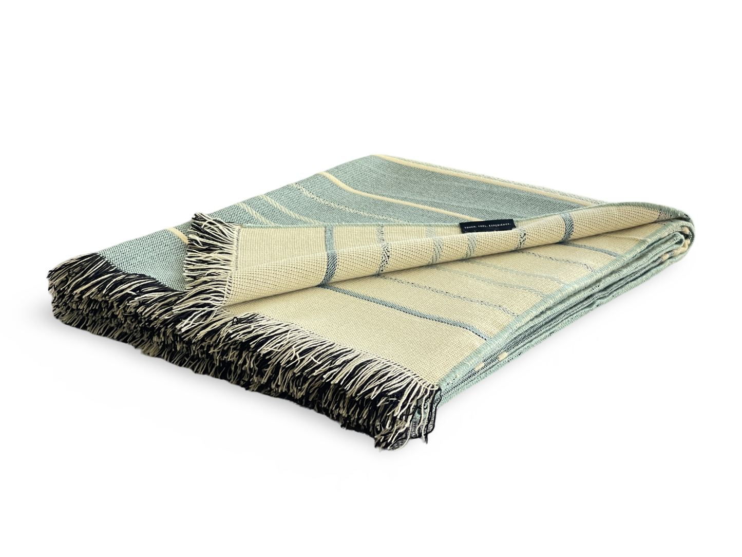 Equinoccio Throw Blanket - Mint / Natural