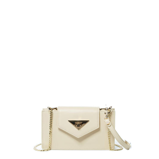 SUSU Off White Bag Mini Crossbody Purse Cream Leather Wristlet Women's Handbag