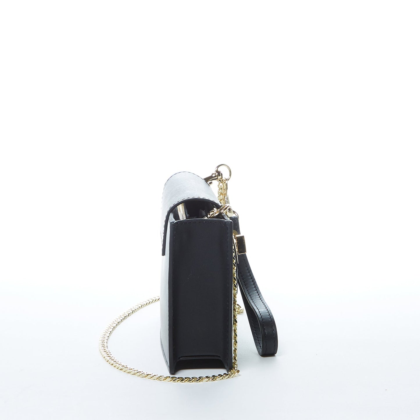 SUSU Mini Crossbody Bag Small Leather Snakeskin Black Purse Wristlet Women's Handbag