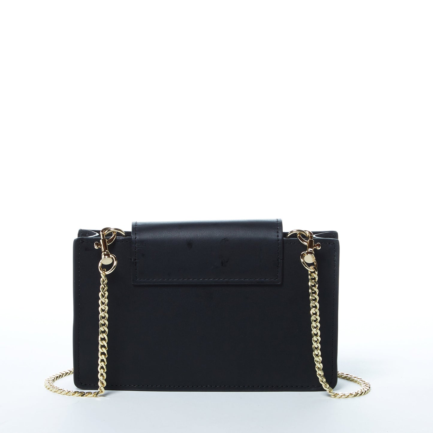 SUSU Mini Crossbody Bag Black Leather Purse Wristlet Women's Handbag